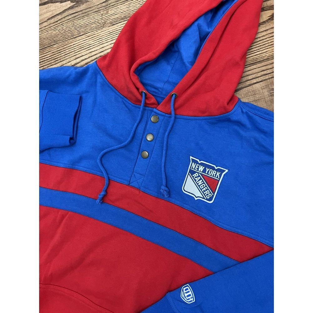NWOT Old Time‎ Hockey Men's 2XL Causeway Collection NY Rangers Hoodie Sweatshirt